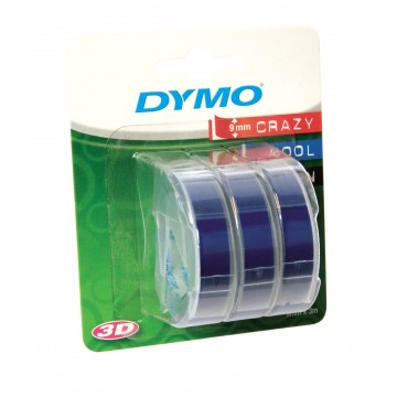 DYMO S0847740 - лента для принтера Omega (синяя, шрифт белый), 9 мм х 3 м (15 штук в упаковке)
