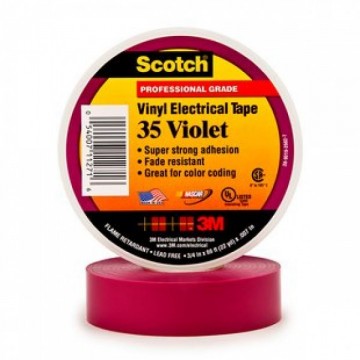 Scotch 35, фиолетовая, изоляционная лента 19мм х 20м х 0,18мм