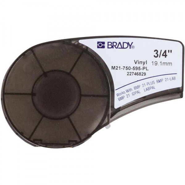 Brady M21-750-595-PL - лента виниловая, 19.05mm/6.4m (белый на фиолетовом)