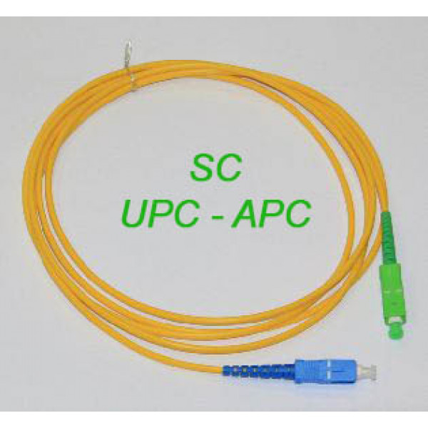 Шнур оптический SM, SC/UPC-SC/APC, симплексный, 3.0 мм, 3 м