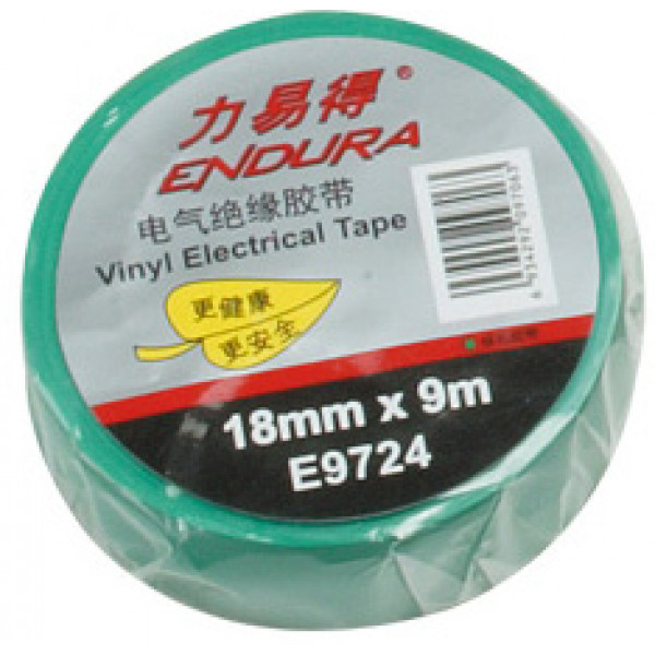 Endura E9724 - изоляционная лента (винил; зеленая; 18мм x 9м)