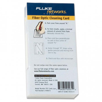 Fluke Networks NFC-CARDS - карточки с очищающими зонами (5 шт. по 12 зон каждая)