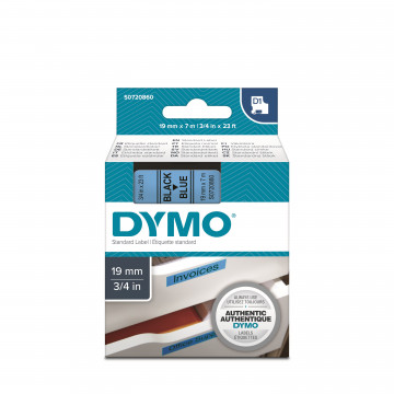 DYMO S0720860 - картридж D1 с лентой (синяя), 19 мм х 7 м (5 штук в упаковке)