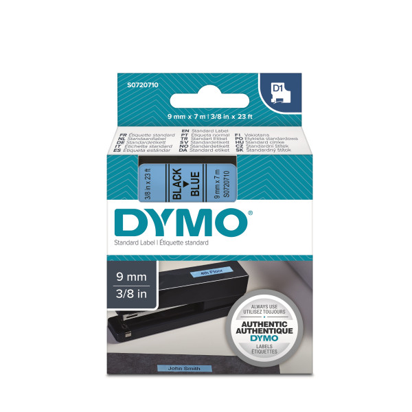 DYMO S0720710 - картридж D1 с лентой (голубая), 9 мм х 7 м (5 штук в упаковке)