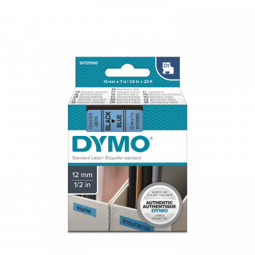 DYMO S0720560 - картридж D1 с лентой (голубая), 12 мм х 7 м (5 штук в упаковке)