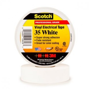 3M Scotch®35 - изоляционная лента, белая, 19 мм х 20 м х 0,18 мм