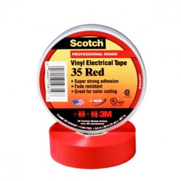 3M Scotch®35 - изоляционная лента, красная, 19 мм х 20 м х 0,18 мм
