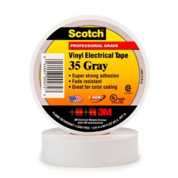 3M Scotch®35 - изоляционная лента, серая, 19 мм х 20 м х 0,18 мм