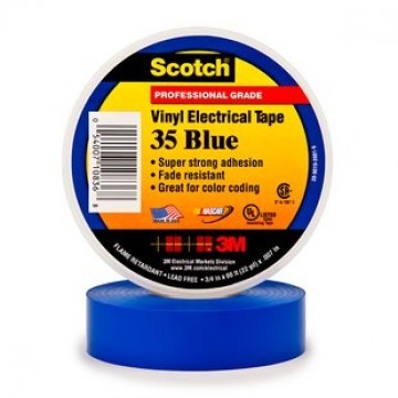 3M Scotch®35 - изоляционная лента, синяя, 19 мм х 20 м х 0,18 мм