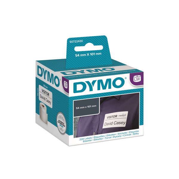 DYMO S0722430/99014 - этикетки адресные бумажные, 101х54 мм, 220 шт/рул (6 рулонов в упаковке)