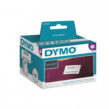DYMO S0722560/11356 - этикетки для бэйджей, легкоудаляемые, 89х41 мм, 300 шт/рул (6 рулонов в упаковке)